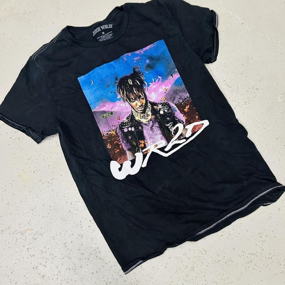 Juice Wrld Shirt M Black Rap Rip Hip Hop Music Y2K Skater Street Wear Crew Neck